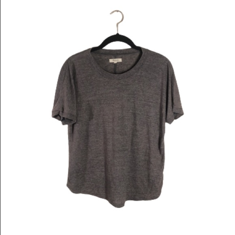 MADEWELL Grey Crew Neck Tee Top Size Small - Picture 4 of 4